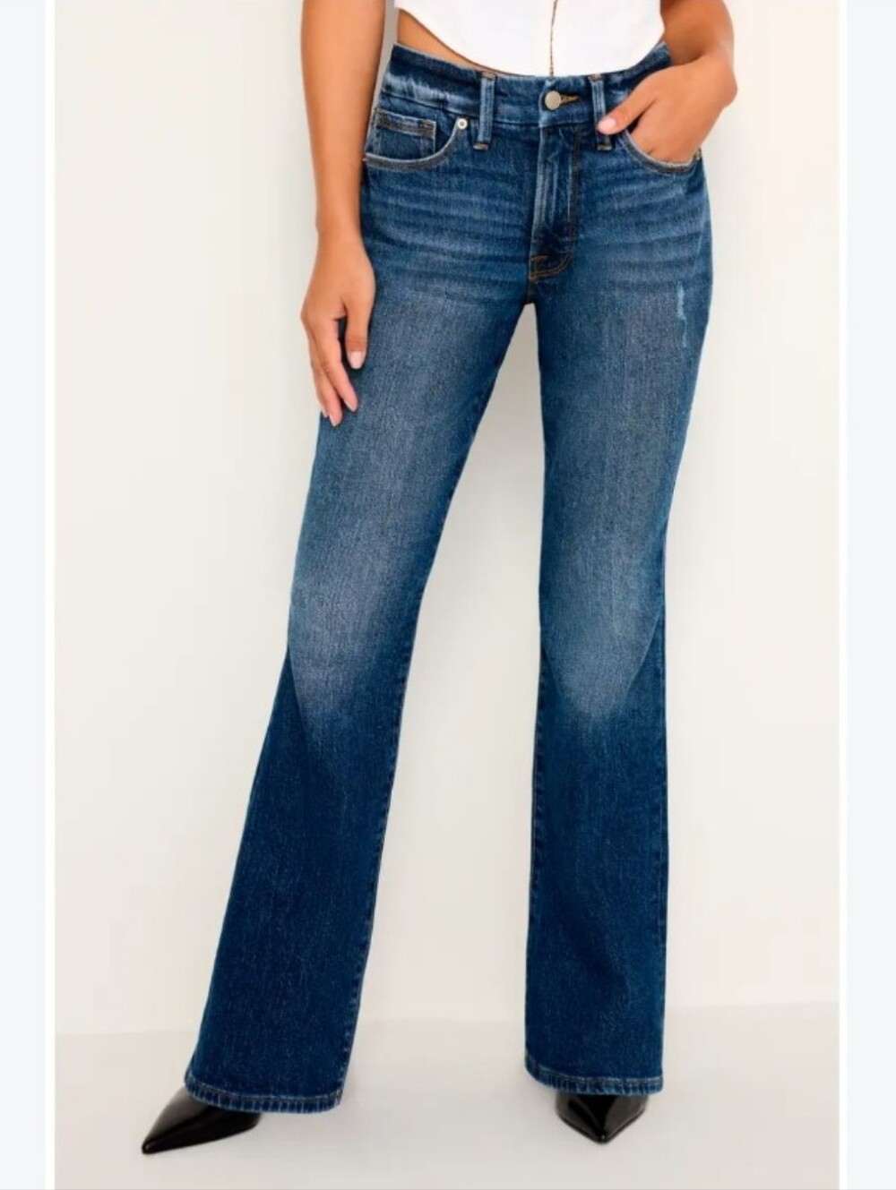 Good American Good Petite Bootcut Jean's 2/26 NWT